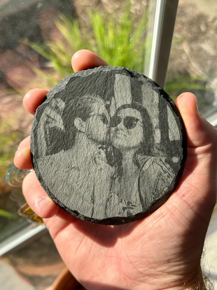Custom Slate Coaster Set